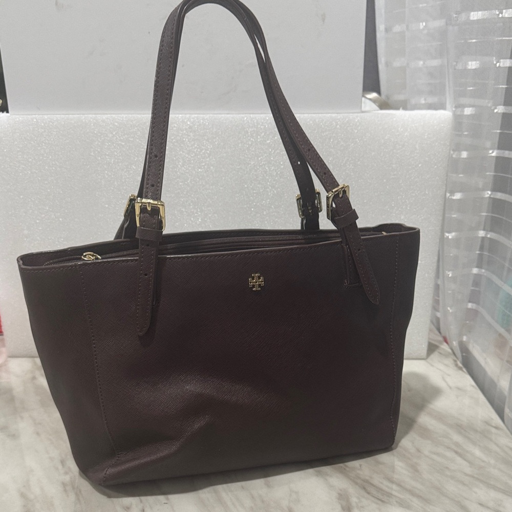 Tory Burch Chocolate Leather Tote